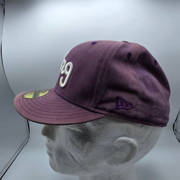 LRG x New Era 59Fifty Mens Size 7.5 Purple Fitted Cap Casual Embroidered Hat - Picture 2 of 10